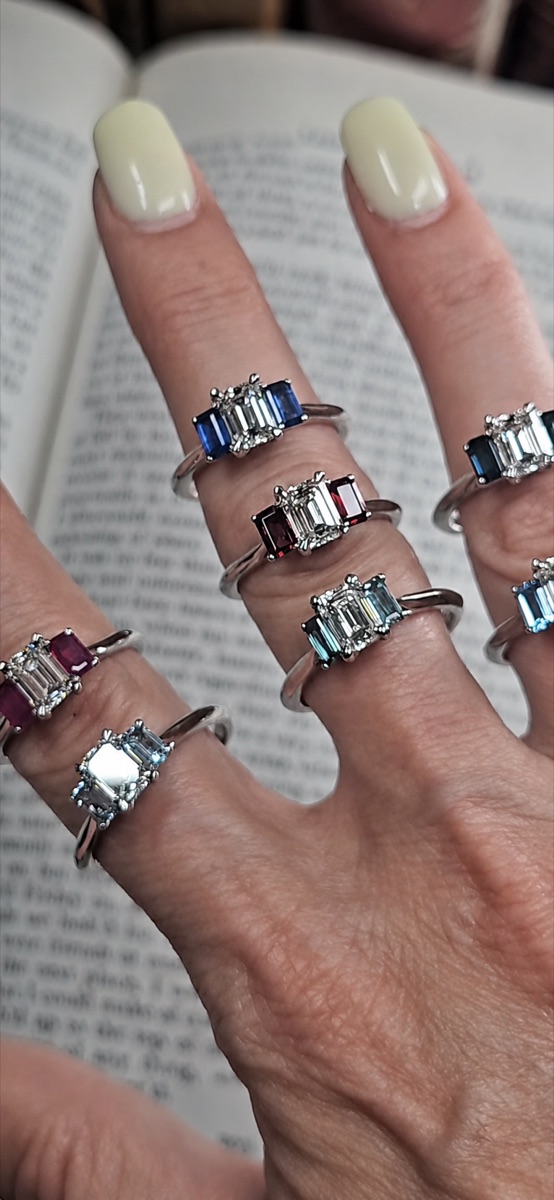 Coloured stones stack